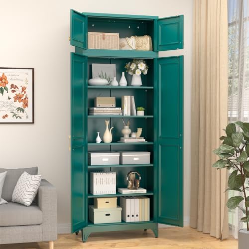 SteeLoong 90”Metal Pantry Storage Cabinet with Doors & 5 Adjustable Shelves - Image 6