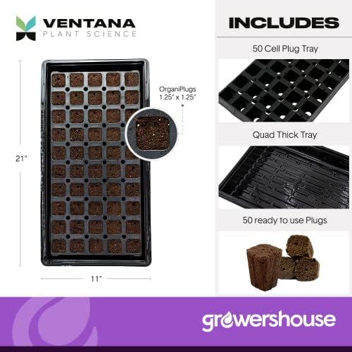 VPS OrganiPlug Hydroponic Seed Starter Plugs, 50 pcs in 1 Prefilled Tray, Rapid Root Planting Pods for Seedling, Clone, Cutting, Promotes Plant, Flower, Vegetable Growth w/Organic Soil Ingredients - Image 4