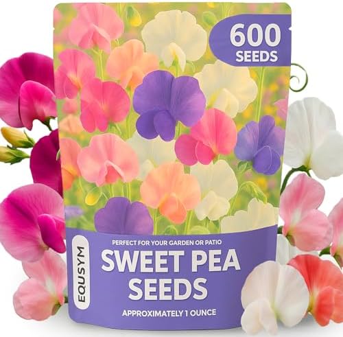 600+ Sweet Pea Seeds, Fragrant Flowering Vines for Trellis & Garden Beds by Unknown