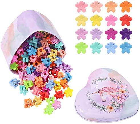 128PCS Baby Girls small Barrettes Hair Claw Clips Flower Hair Hair Accessories Barrattes for School Girls Kids Teens by choicbaby