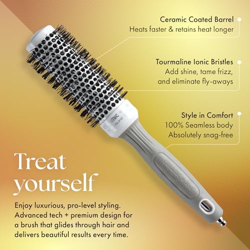 Olivia Garden Ceramic + Ion Round Thermal Hair Brush - Not Electrical - Professional Blowout Brush for Normal to Thick Hair - Image 3