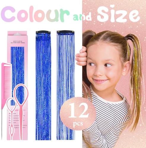 Hair Tinsel Clip in Blue Fairy Hair Tinsel Kit - Image 3