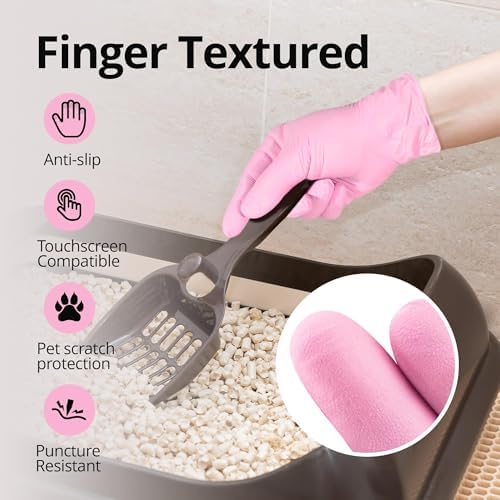 SwiftGrip Pink Nitrile Gloves, 3-mil, Industrial Gloves Disposable Latex Free, for Cleaning & Esthetician, Rubber Powder-Free, 1000-ct Case (Large) Large (Pack of 1000) - Image 5
