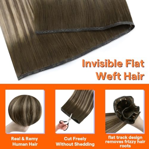 Full Shine Sew In Weft Hair Extensions Human Hair for Women 18 Inch 60g - Image 3