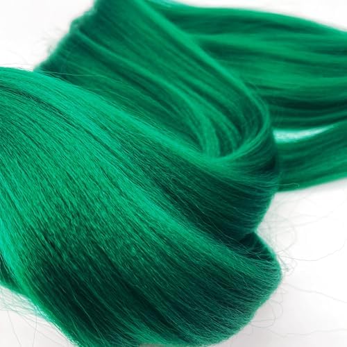 Dark Green Braiding Hair Pre Stretched Kanekalo Knotless Prestretched Braiding Hair 30 inch Colored Hair Extensions for Braiding Pre Stretched Micro Braids Itch Free Yaki Long Braiding Hair - Image 5
