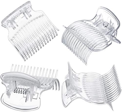 Syhood 12 Piece Hot Roller Clips for Women Girls Hair Curler Claw Clips Replacement Roller Clips Transparent (6 x 5 x 4 cm or 2.36 x 1.97 x 1.57 inch) - Image 3