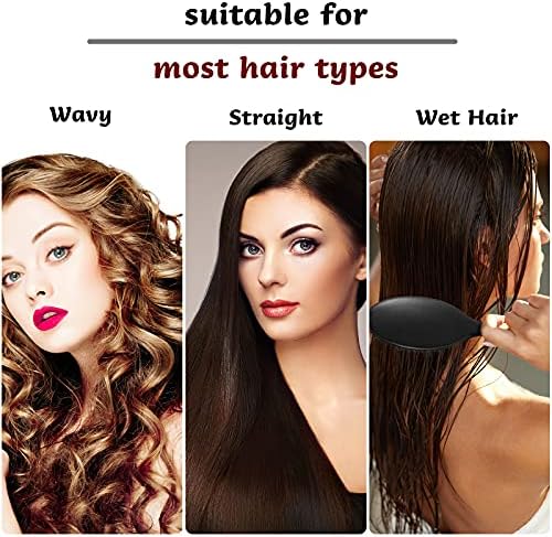 Geiserailie 2 Pcs Boar Bristle Hair Brush with Nylon Quill for Women Men - Image 6