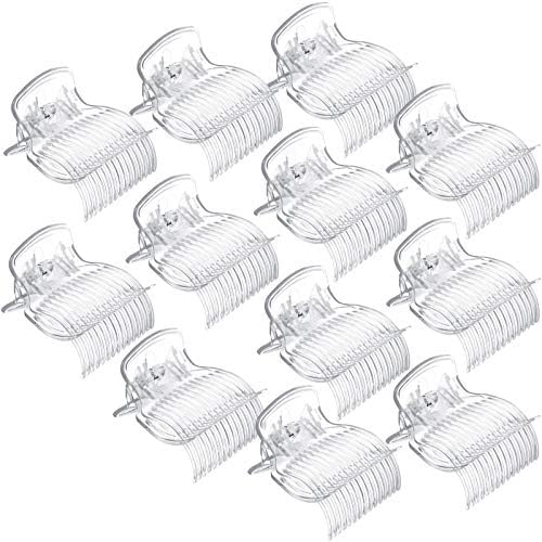Syhood 12 Piece Hot Roller Clips for Women Girls Hair Curler Claw Clips Replacement Roller Clips Transparent (6 x 5 x 4 cm or 2.36 x 1.97 x 1.57 inch) by Syhood