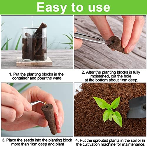 Chumia 200 Pcs Hydroponics Grow Sponges Pods for Seed Starter System - Image 4