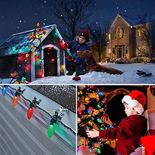 50PACK Multicolor C9 LED Christmas Lights Shatterproof Waterproof Plastic - Image 6