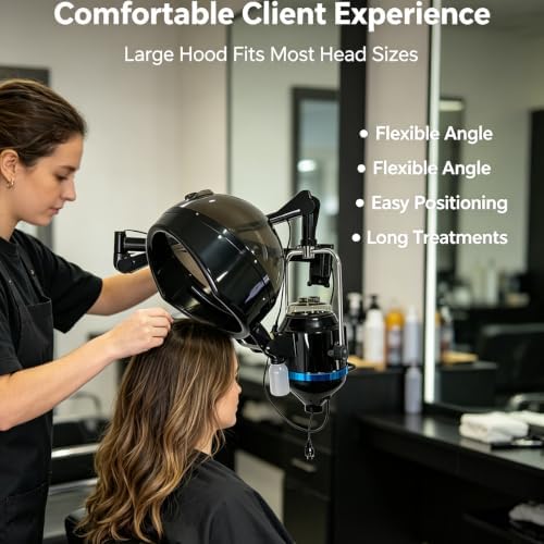 Wall Mounted Hair Steamer with Adjustable Swing Arm for Barber Hair Perm - Image 3