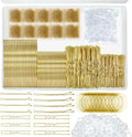 510PCS Blonde Bobby Pins Hair Pins Kit with Hair Net, YINGFENG Includes 100 Bobby Pins for Women, 100 U Shaped Buns Hair Clips, 300 Hair Bands and 10 Blonde Hair Nets, Dance competition must haves by YINGFENG