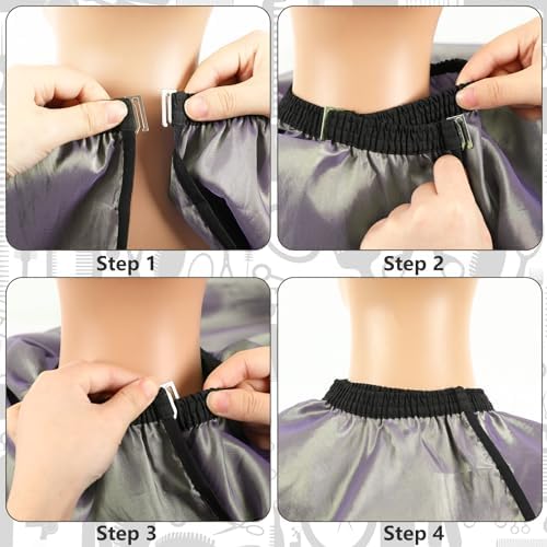 FEBSNOW Barber Cape Professional Hair Cutting Cape with Neck Duster Brush - Image 5