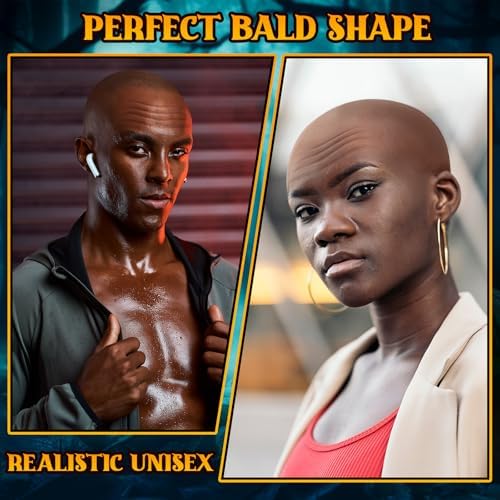 Syhood 2 Pcs Bald Caps Halloween Latex Bald Cap - Image 3