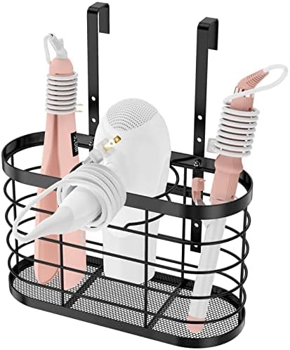 Hair dryer holder cabinet door 3 in 1 Hair tool organizer wall mount by Aolldy