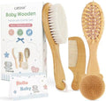 Baby Brush and Comb Set,Wooden Baby Brush,Soft Goat Hair,Newborns by Unknown