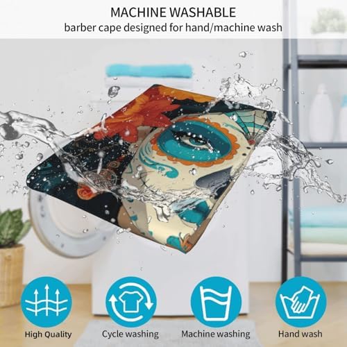 Skull Vintage Hair Cutting Barber Cape Hair Salon and Dyeing Styling Cloth for Women/Men - Image 7