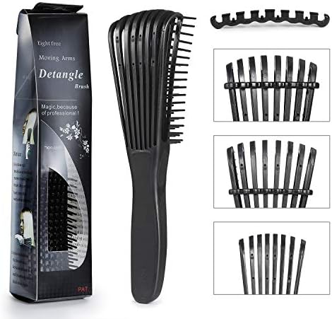 BESTOOL Detangling Brush, Detangler Brush for Natural Black/ Curly Hair Afro 3/4abc Texture, Faster n Easier Detangle Wet or Dry Hair with No Pain (Black) - Image 7