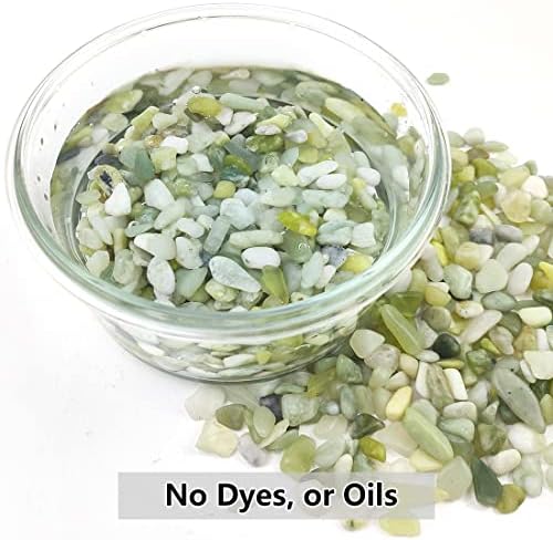 YISZM 2LB Succulent and Cactus Jade Pebbles, 3/8 Inch Polished Stones - Image 3