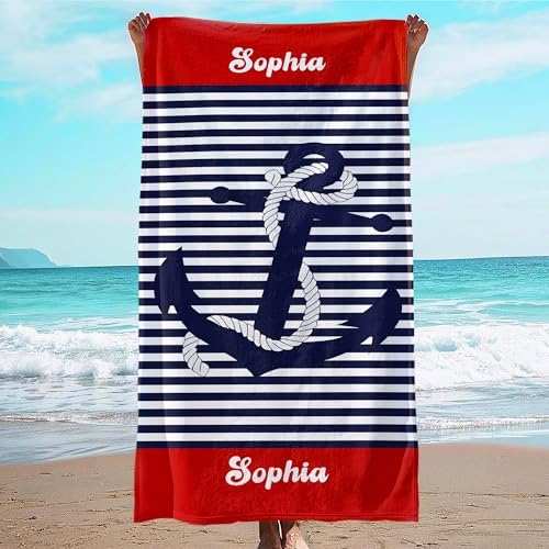 JML Personalized Beach Towel with Name, Microfiber, 35 x 70 in by JML