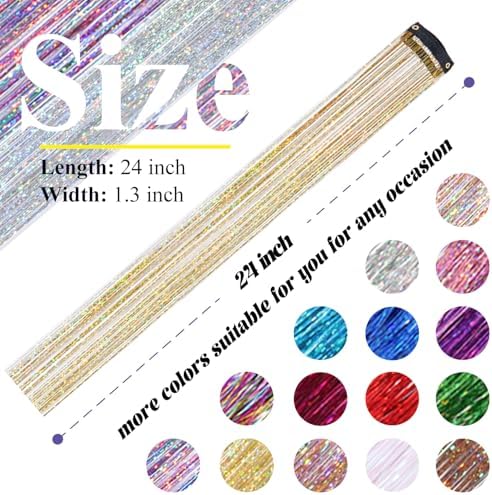 Hair Tinsel Clip in Gold Fairy Hair Tinsel Kit - Image 6