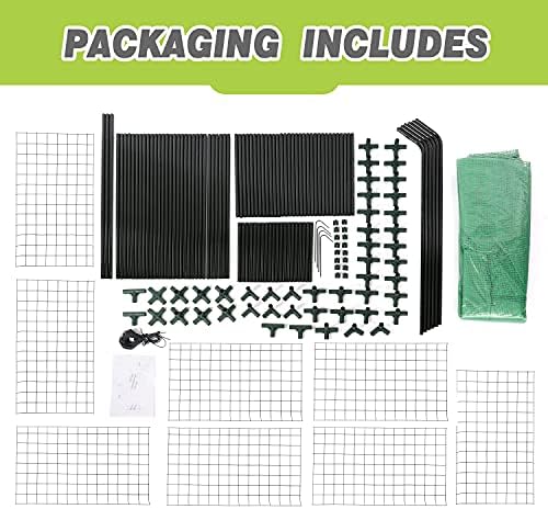 Walk-in Greenhouse - 3 Tiers 8 Shelves Plant Stands, Outdoor With Anchors Roll-up Zipper Door, Waterproof Gardening, PE Cover, 56"x56"x77" - Image 6
