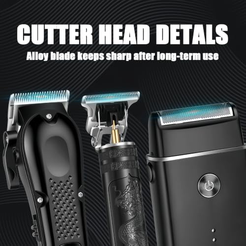 3-in-1 Hair Clippers for Men with LED, Beard Trimmer & Foil Shaver - Image 3