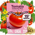 SVI 15 Plus F1 Celebrity Tomato Seeds (Solanum lycopersicum) – Heirloom Tomatoes Seed Packets, Slicing Tomatoes, Tomato Seed – Vegetable Seeds for Outdoor Home Garden Raised Beds, Containers by SVI