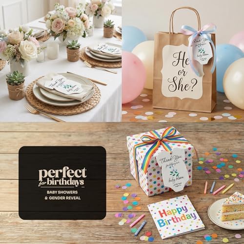 48 Blue Onesie-Shaped Gift Wrap Tags with Wildflower Seeds - Image 6
