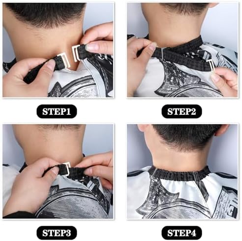 FEBSNOW Barber Cape Professional Hair Cutting Cape with Neck Duster Brush - Image 5