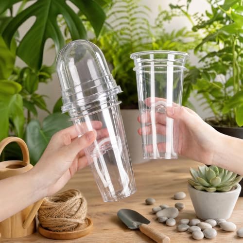 15 Pack 5" Self Watering Propagation Pots Clear, Plain Cup - Image 6