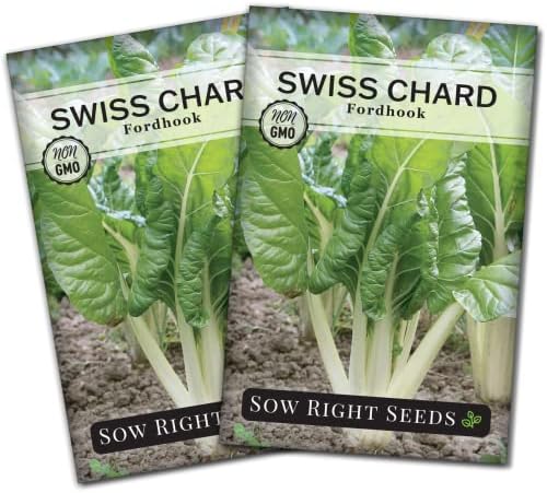 Sow Right Seeds - Fordhook Swiss Chard Seed for Planting Home Garden 2pk by SowRightSeeds