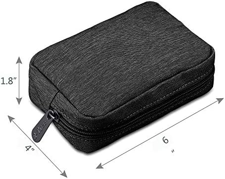 E-Tree Cute Small Pouch, Makeup Cosmetic Bag,Make up Bag for Purse,Toiletry Zipper Pouch,Tech Bag,Electronic Organizer Travel Case,Storage Pouches for Organization Black - Image 2