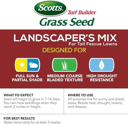Scotts Turf Builder Grass Seed Landscaper's Mix for Tall Fescue Lawns 40lb. - Image 3