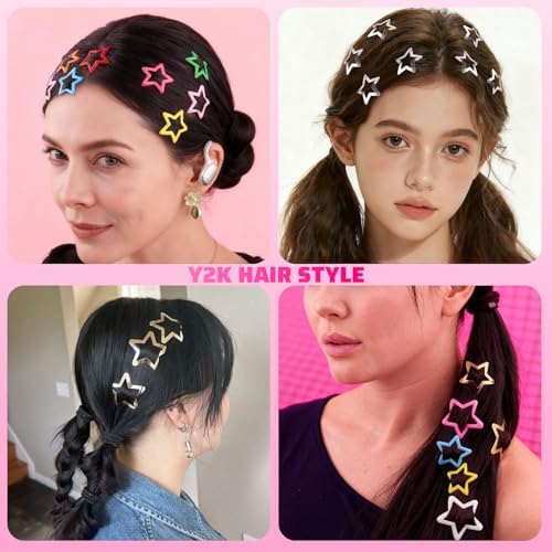 16 PCS Silver Star Hair Clips Star Barrettes, 1.57 Inch Snap Y2K Hair Clips - Image 6