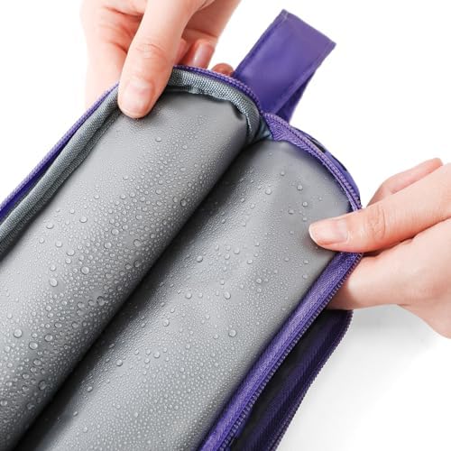 Kids Toiletry Bag for Girls, Travel Toiletry Bag for Little Young Girls Cosmetic Bag Makeup Bag Waterproof Hanging Wash Bag Toddler Toiletries, Unicorn Purple - Image 5