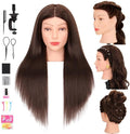 Mannequin Head 80% Human Hair 26-28" #4 for Braiding & Cosmetology by TREOSIDA