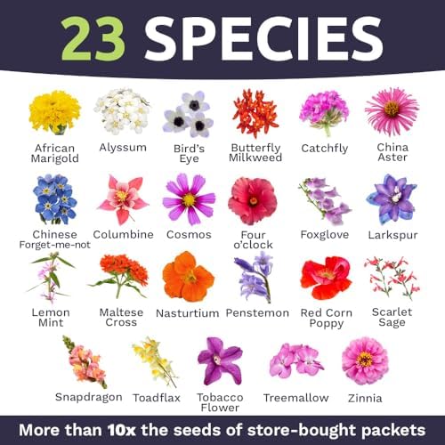 Bulk Wildflower Seeds Butterfly and Humming Bird Mix - 5 Pounds - Over 600,000 Open Pollinated Annual and Perennial Seeds - Image 4