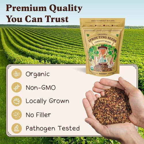 Seedboy Organic Non-GMO Sprouting Seeds (Longevity Blend) - Image 6