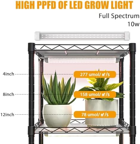 Indoor Greenhouse with Grow Lights 40W , 15.7" L×11.8" W×62.3" H - Image 3