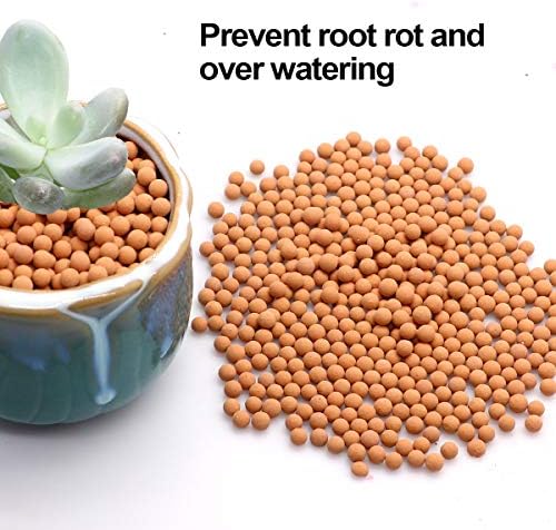 Clay Pebbles Gardening Ceramsite Orchid Hydroponic Grow Media Clay Rocks Drainage Water Purification Ceramsite Decor Cultivation Soil Stone Horticultural Grade for Soil Hydroponics Aquaponics 2.2lb - Image 3
