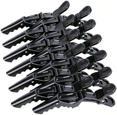 HH&LL 12pcs Hair Clips for Styling Wide Teeth & Double-Hinged Design Alligator Sectioning Clips of Professional Hair Salon Quality by HHLL