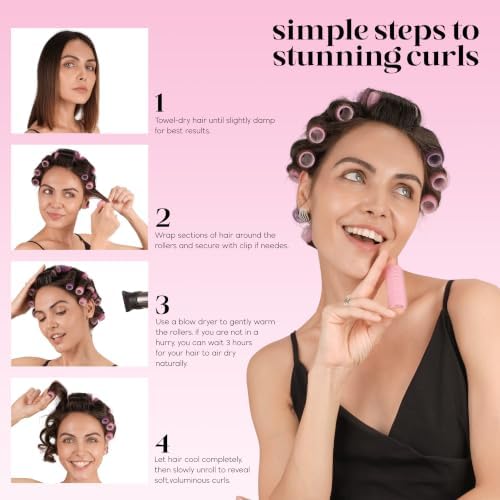 Lanzhire 24Pcs Self-Grip Small Hair Rollers Set for Short Hair,20mm (3/4”） - Image 3