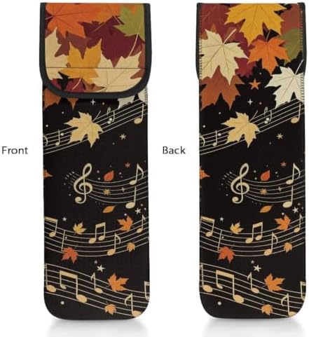 Flashideas Thanksgiving Maple Leaf Curling Iron Holder Heat Resistant Neoprene Curling Iron Cover Bag with Pocket Curling Iron Organizers and Storage for Hair Straightener, Curling Iron, Flat Iron - Image 3