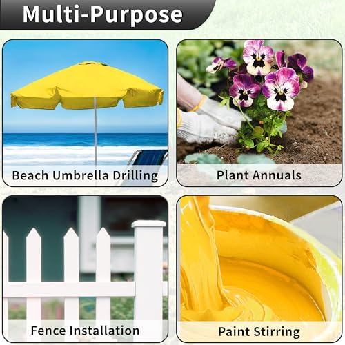 Auger Drill Bit for Planting,1.6"x16.5" Extended Length Garden Auger Spiral Drill Bit, Heavy Duty Post Hole Digger for Bulbs,Flowers & Bedding Plants,Fits 3/8" Hex Drill - Image 7