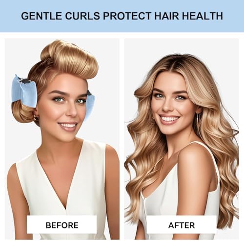 Heatless Curls Overnight Hair Care Set - Jumbo Velvet Hair Curlers - Image 4
