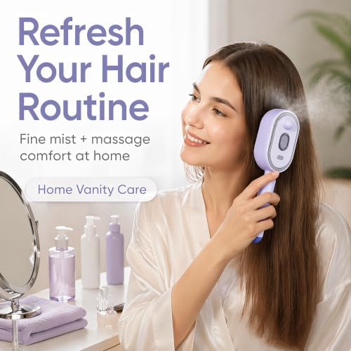 Electric Spray Air Cushion Massage Comb, Self-Clean Hair Detangler Brush - Image 6