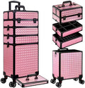 AROUS 5 in 1 Rolling Makeup Train Case with Lid Cosmetology Case on Wheels by Unknown