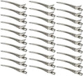 30 Packs Hair Clips, Duck Bill Clips, Hair Coloring, Hair Clips & Barrettes, 3.5 Inches Rustproof Metal Alligator Curl Clips with Holes for Hair Styling, Silver by HAALII