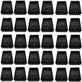 SUNPACK 10" x 20" Heavy Duty Shallow Plastic Seed Starting Tray, Black, 1" (Pack of 30) - Lined with Drainage Holes for Excess Water and Aeration, Ideal for Greenhouses or Indoor Gardening by SUNPACK